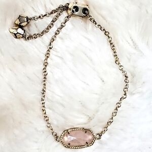 Kendra Scott Elaina Delicate Chain Bracelet in Rose Quartz